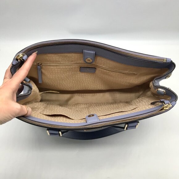 Kate Spade Light Blue Saffiano Leather Leila Triple Compartment Tote Bag - Picture 10 of 10